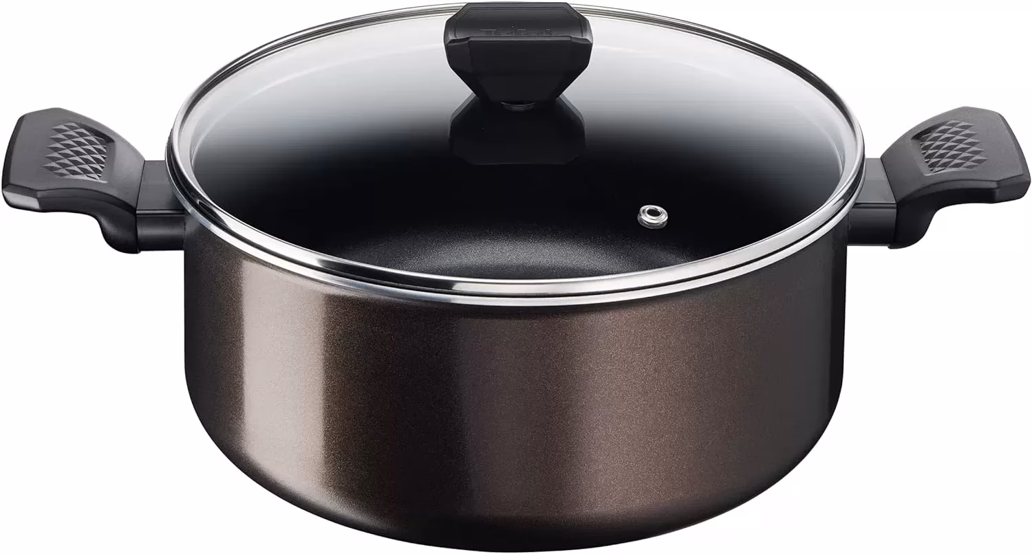 Tefal Easy Cook & Clean 24cm Non-Stick Aluminium Cooking Pot B5544602 - Black