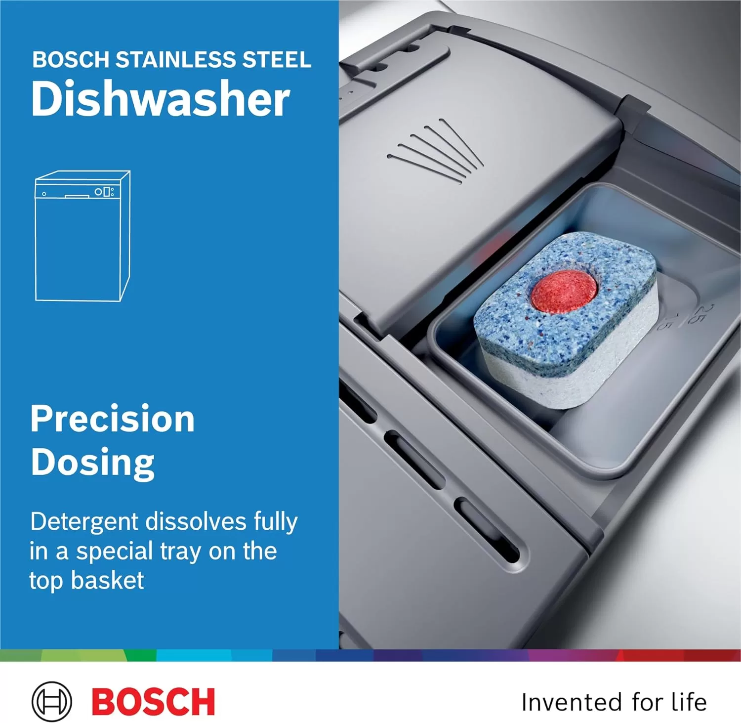 Bosch Dishwasher, 12 Place Settings, 60cm, 5 Programs, SMS50D08GC - Image 2