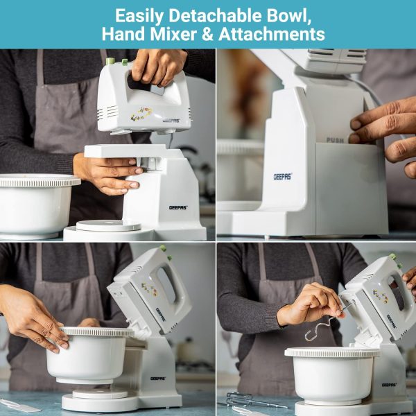 Geepas Stand Mixer With Bowl GHB2002 - Image 4