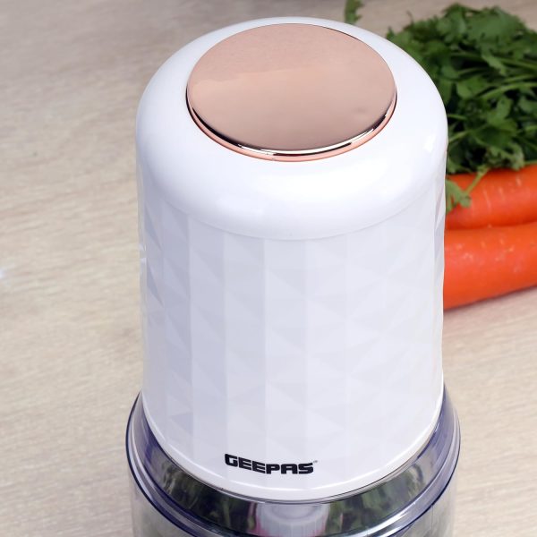Geepas Food Chopper GMC42012, 500ML, 400W, 4 Bi-Level Stainless Steel Blades - Image 4