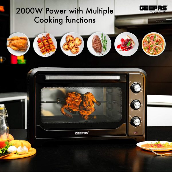Geepas 42L Electric Oven With Rotisserie GO4450 - Image 2