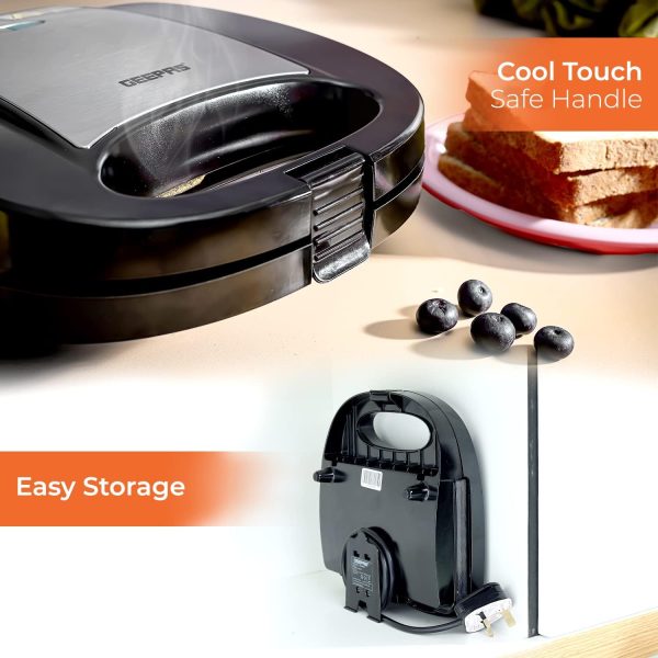 Geepas 2 Slice Sandwich Maker GSM6002 - Image 3