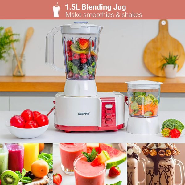 Geepas GSB9890 4-In-1 Food Processor, 600W, Blender, Juicer, Mixer, Coffee/Spice Mill - Image 9