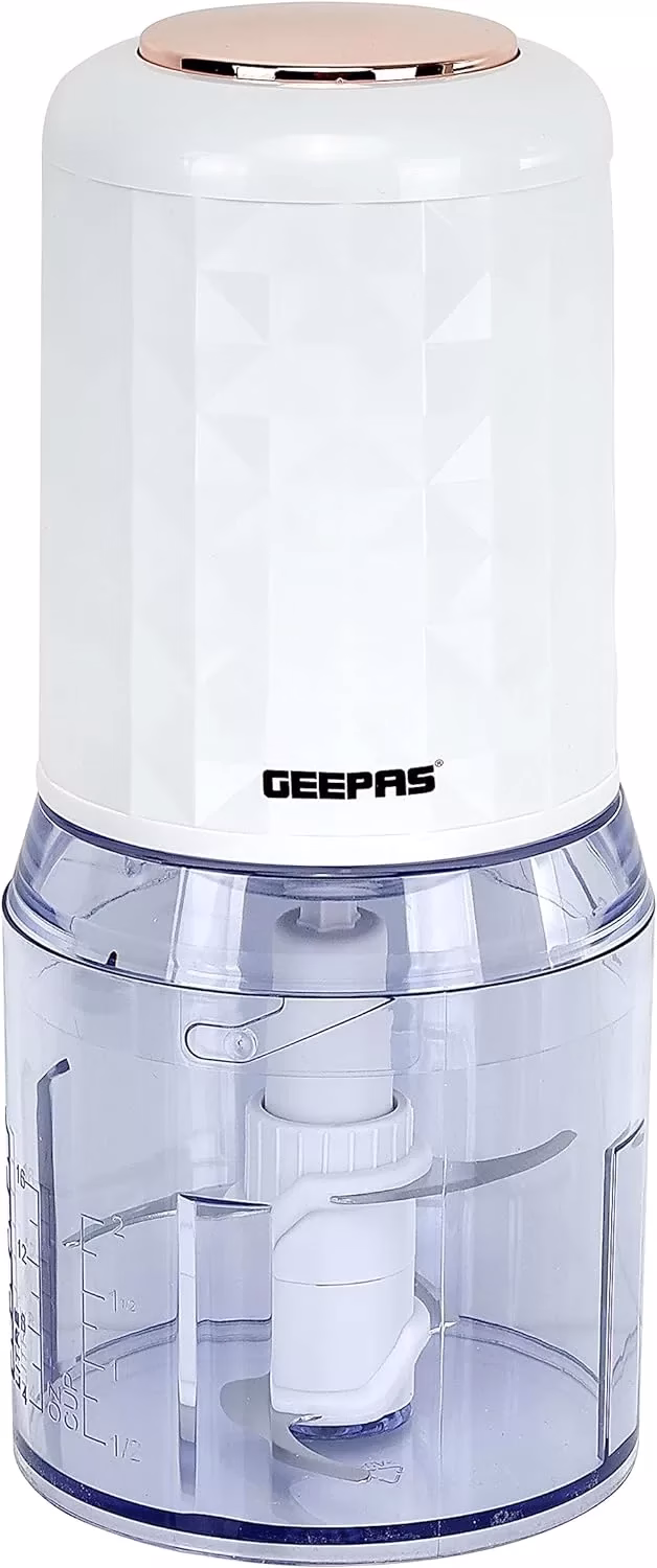 Geepas Food Chopper GMC42012, 500ML, 400W, 4 Bi-Level Stainless Steel Blades