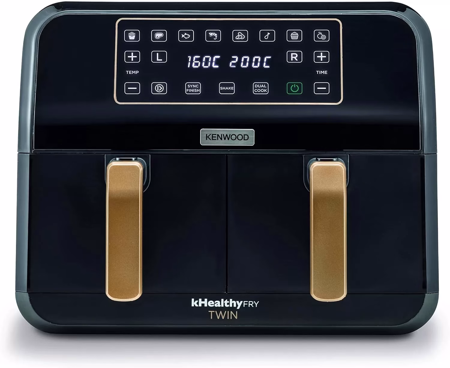 Kenwood 8 L Digital Air Fryer HFP70.000BK | Dual Basket | 1700W