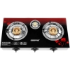 Geepas 3 Gas Burner Cooker | Top Glass | Auto Ignition | GGC31012