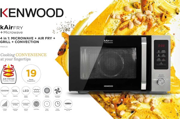 KENWOOD 30 L 4-in-1 Microwave Oven + Air Fryer +Grill+ Convection | 1000W | MWA30.000BK - Image 2