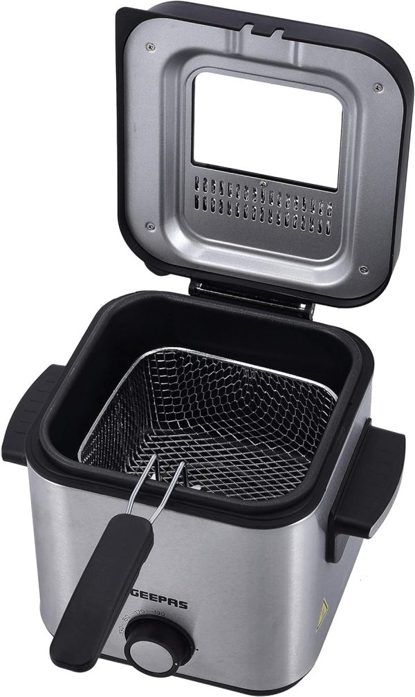 Geepas 1.5L Deep Fryer w/ Viewing Window, 900W, GDP36016 - Image 3