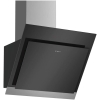 Bosch DWK67HM60B 60cm Wall-Mounted Built-in Cooker Hood, Clear Glass Black Printed