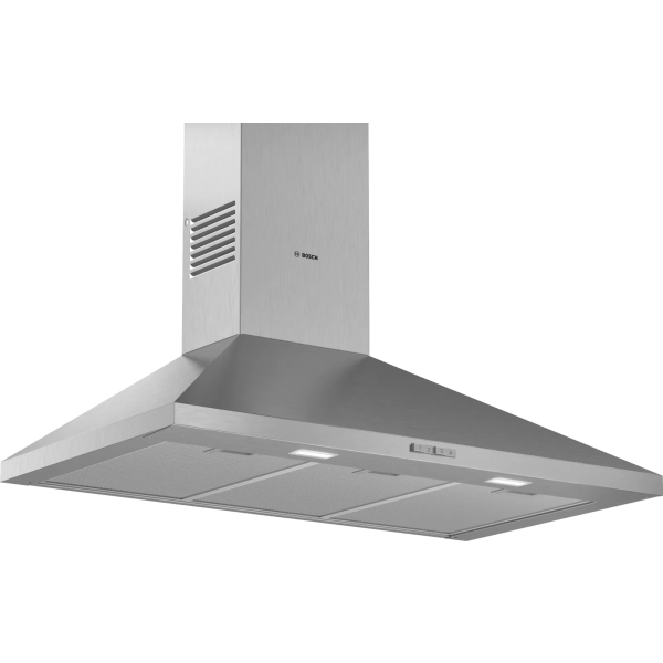 Bosch 90cm Chimney Wall Mounted Built-In Cooker Hood, DWP94BC50B - Stainless Steel