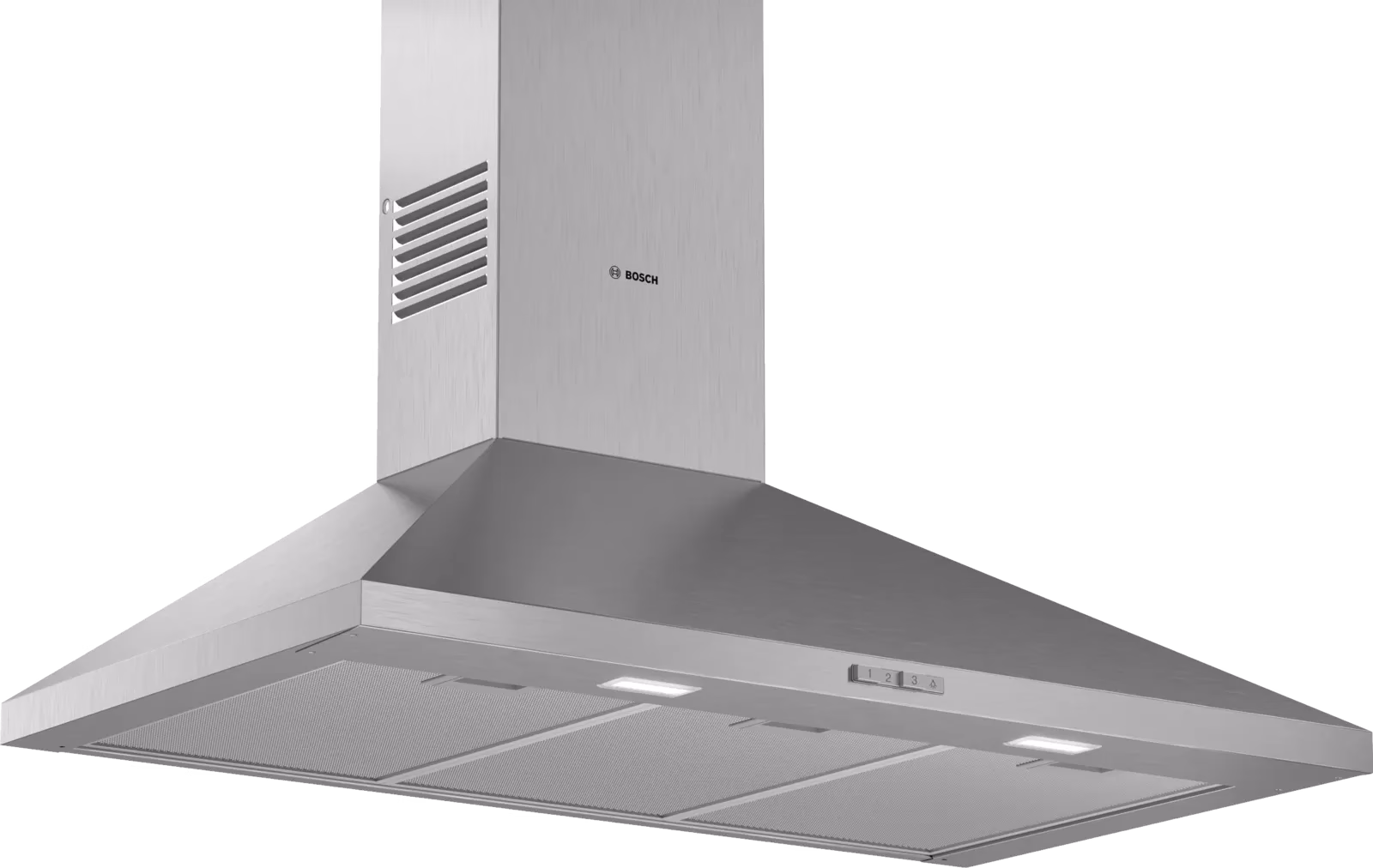Bosch 90cm Chimney Wall Mounted Built-In Cooker Hood, DWP94BC50B - Stainless Steel