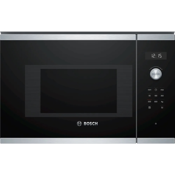 Bosch Series 6 Built-In 20L Microwave Oven, 800 W, Touchscreen, BFL524MS0, Stainless steel