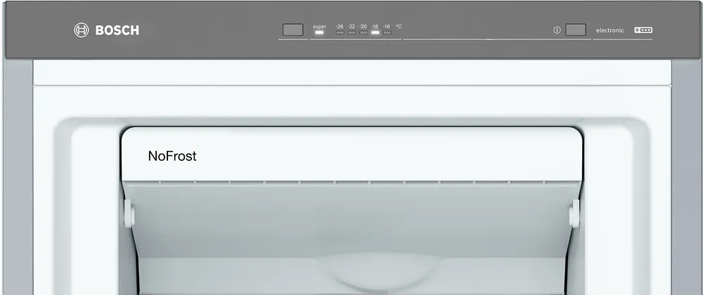 Bosch Series 4 GSN36VL3PG Upright Freezer, 242L, No Frost - Inox look - Image 2
