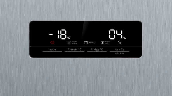 Bosch Series 4, 580L, American Side By Side Refrigerator, Brushed Steel Anti-fingerprint, Frost Free Fridge Freezer KAN93VIFPG - Image 3