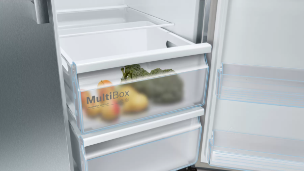 Bosch Series 4, 580L, American Side By Side Refrigerator, Brushed Steel Anti-fingerprint, Frost Free Fridge Freezer KAN93VIFPG - Image 5