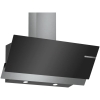 Bosch DWK96AJ60M 90cm Wall-Mounted Built-in Cooker Hood, Clear Glass Black Printed