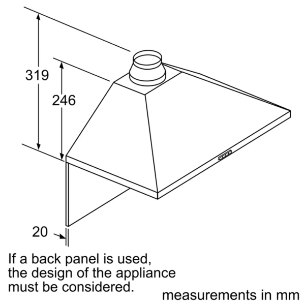 Bosch 90cm Chimney Wall Mounted Built-In Cooker Hood, DWP94BC50B - Stainless Steel - Image 6