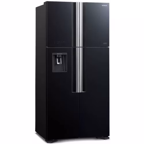 Hitachi 600 L Refrigerator | RW800PUN7GBK | Inverter Compressor | LED Control | Water Dispenser - Glass Black