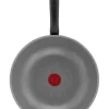 TEFAL Cook Natural 28 cm Non-Stick Aluminium Granite Wok Pan With Thermo Spot B5791942 - Grey - Image 3
