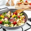 TEFAL Cook Natural 28 cm Non-Stick Aluminium Granite Wok Pan With Thermo Spot B5791942 - Grey - Image 5