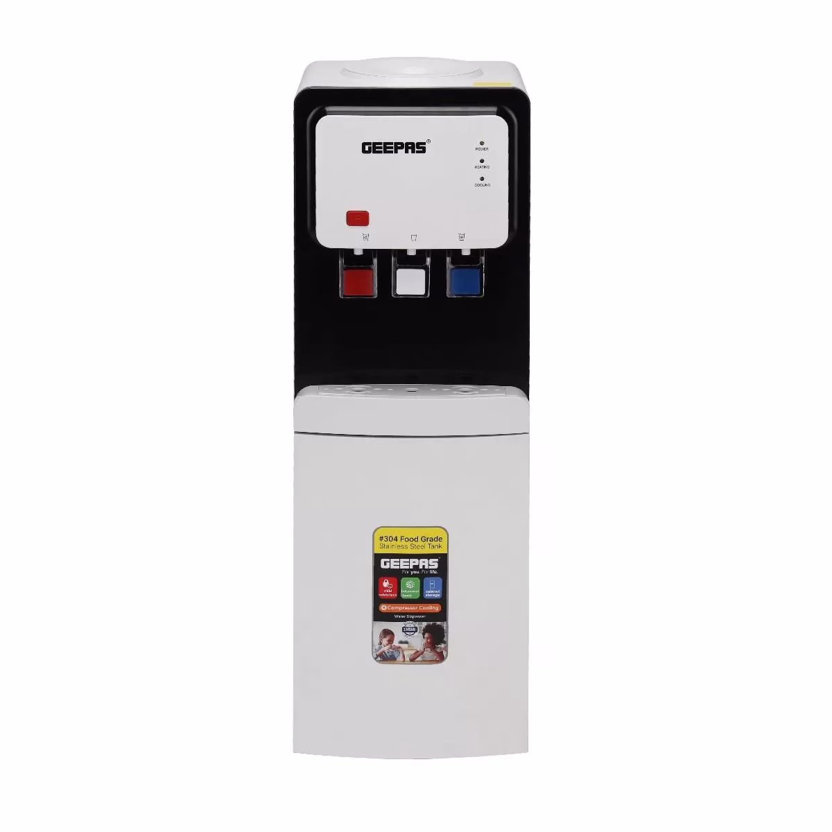 Geepas 3-Taps Top Loading Water Dispenser | GWD17019 | Hot, Cold & Normal