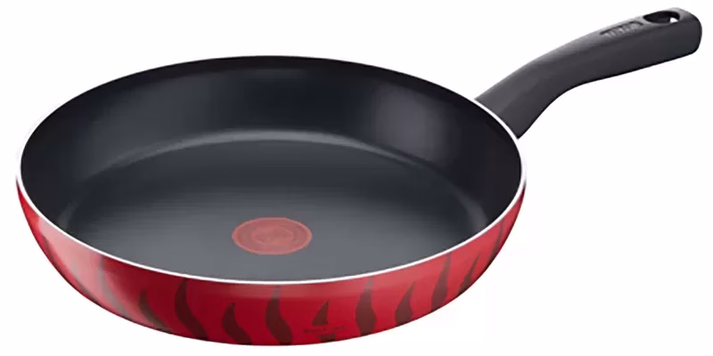 Tefal Tempo Flame 28cm Non-Stick Aluminium Fry Pan C5480682 - Red