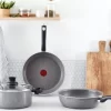 TEFAL Cook Natural 24 cm Non-Stick Aluminium Granite Fry Pan B5790442 - Grey - Image 3