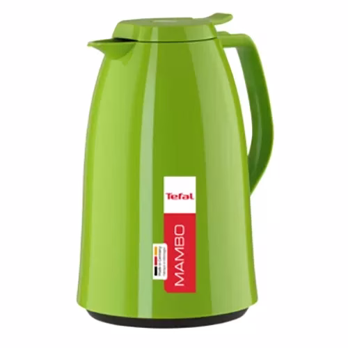 Tefal Mambo Jug Vacuum Flask, 1.5 Liter, Glass Liner K3038212 - Green