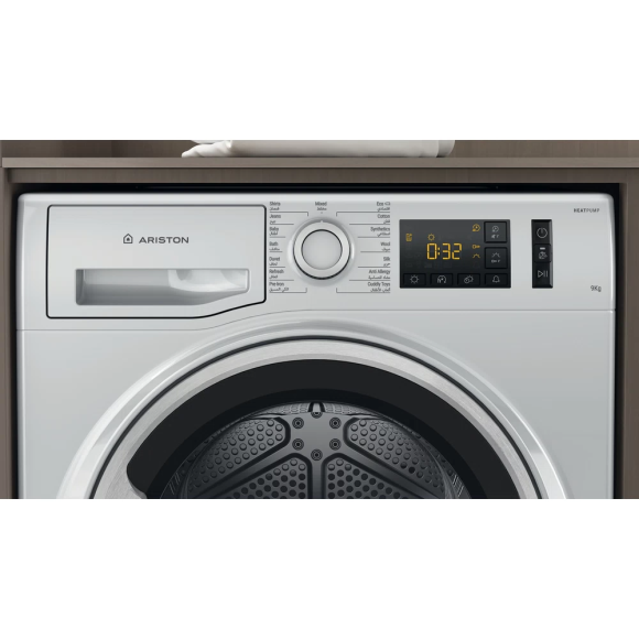Ariston 9kg Heat Pump Tumbler Dryer | NT M11 9X1SX | Anti Allergy | Pre Ironing Cycle - Image 8