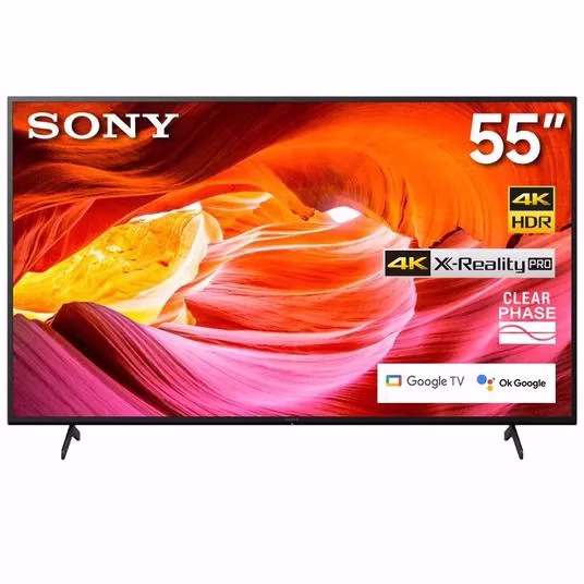 Sony 55 Inch LED UHD 4K Smart Android Google TV | X75K Series | HDR | X-Reality Pro | Apple AirPlay | KD55X75K