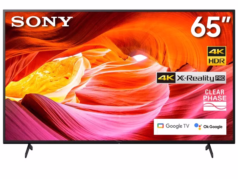 Sony 65 Inch LED UHD 4K Smart Android Google TV | X75K Series | HDR | X-Reality Pro | Apple AirPlay | KD65X75K