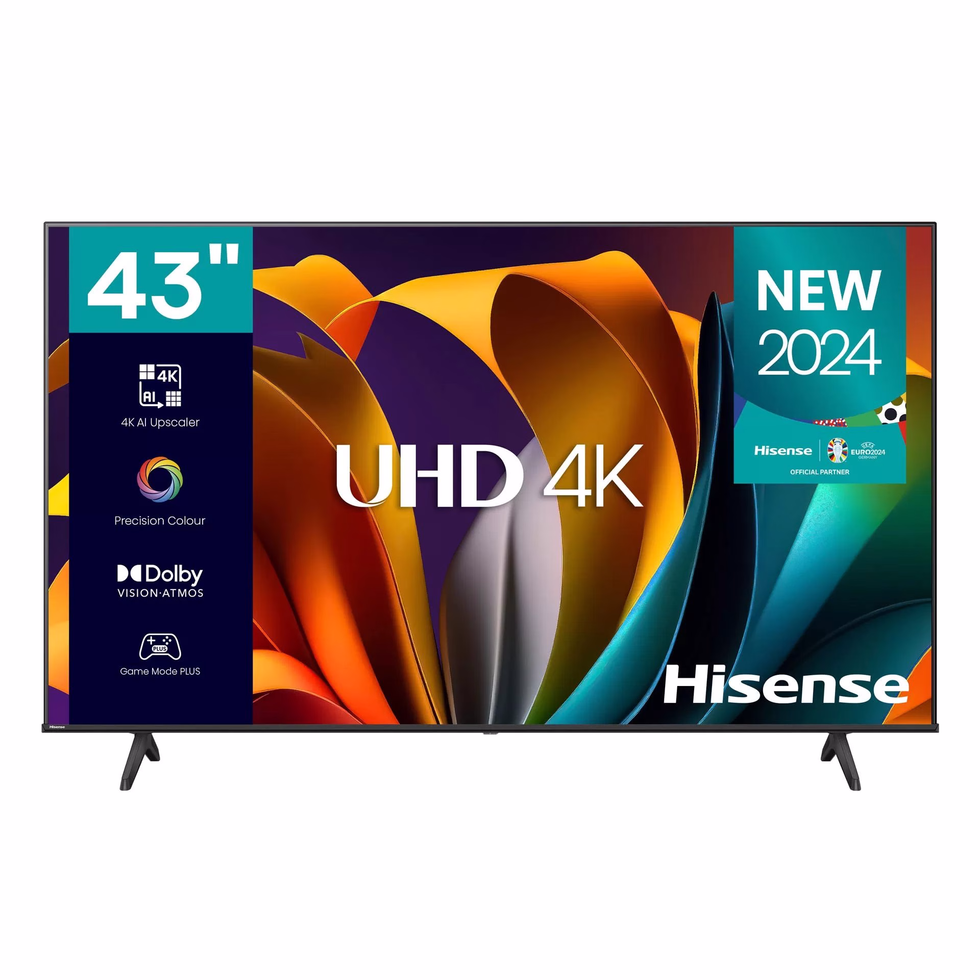 Hisense 43" 4K UHD VIDAA Smart TV 43A6N, Bluetooth, Netflix, Youtube – Black