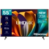 Hisense 55" 55A6N UHD 4k Smart TV VIDAA, Inbuilt Free To Air Decoder - Black