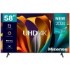 Hisense 58" 58A6N Smart TV VIDAA, UHD 4K, Inbuilt Free To Air Decoder - Black