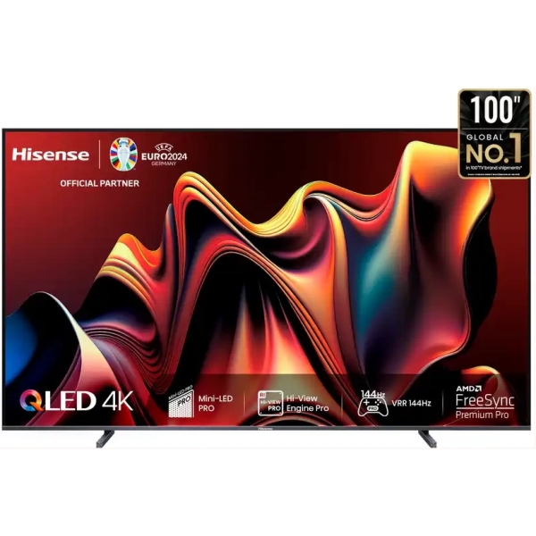 Hisense 100 Inch U7 Series, Mini LED, DTS Virtual:X, QLED, UHD 4K Google TV 100U7N (2024)