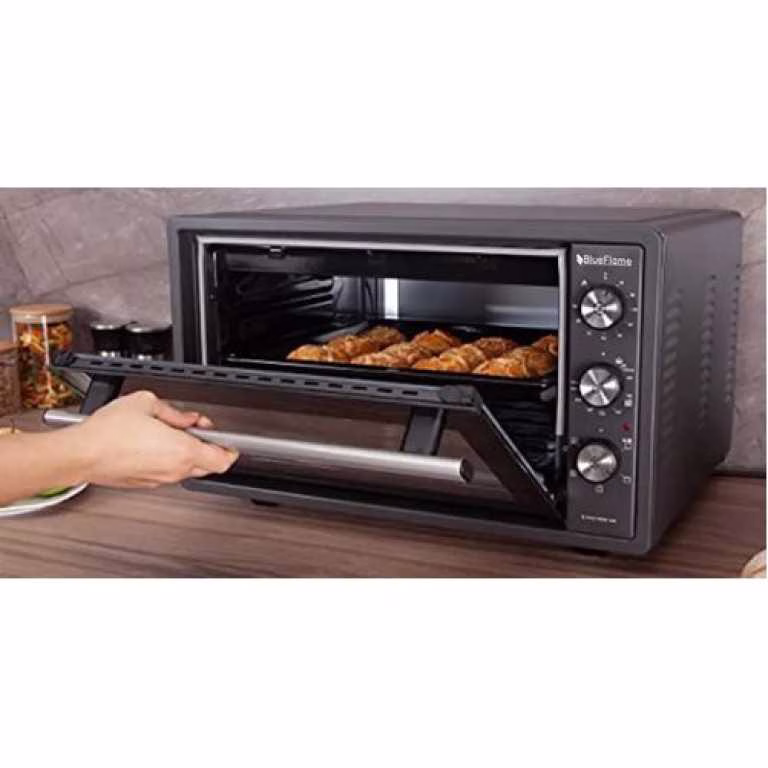 Blueflame 35 Liters Electric Mini Oven, Thermostat, 2 Trays With Lamp, Up And Down Heating Function 35302-L – Black - Image 4