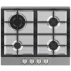 Midea 60cm Built-in Gas Hob, 4 Gas Burners, Stainless Steel, MG60SK005MN1B