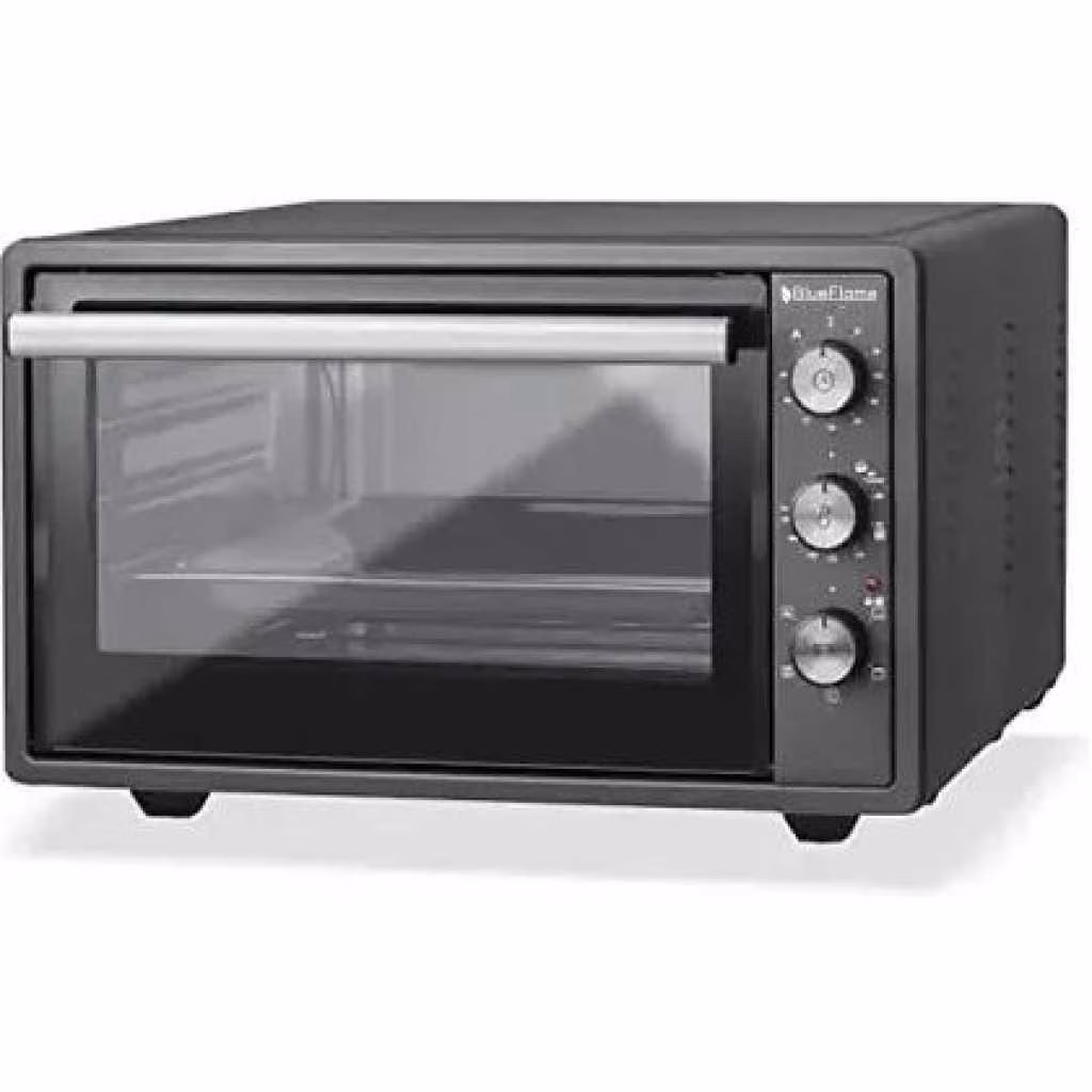 Blueflame 35 Liters Electric Mini Oven, Thermostat, 2 Trays With Lamp, Up And Down Heating Function 35302-L – Black