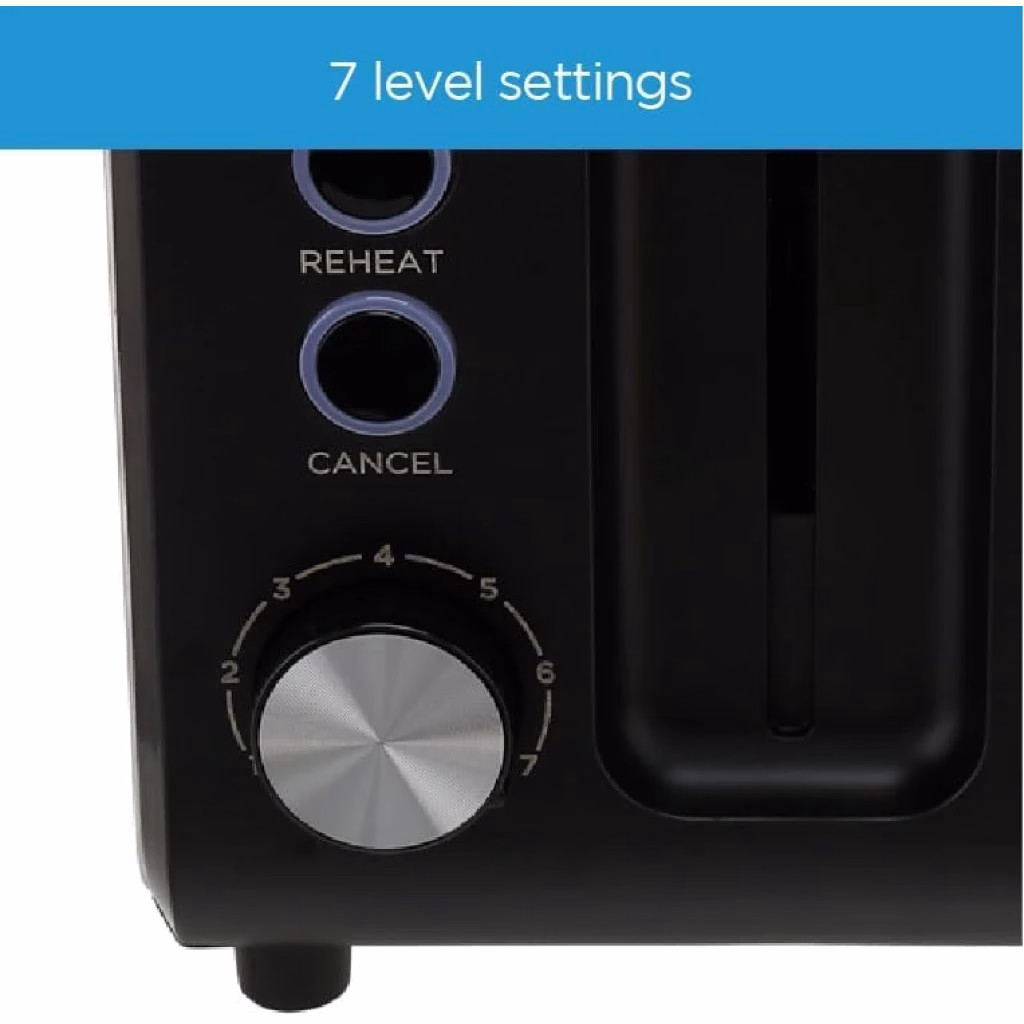 Midea Toaster 2 Slots, 950W With Adjustable Browning Control, Removable Crumb Tray, Automatic Pop Up, Defrost, Warm, Cancel, Auto Power Cut Off Function, 7 Level Settings – MT-RW2L20W - Image 2