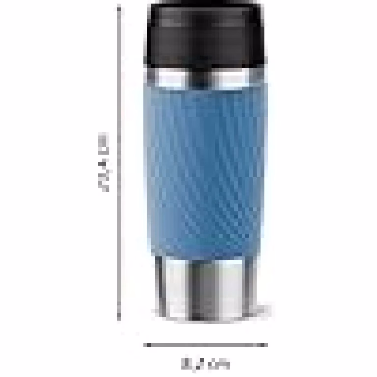 TEFAL Thermal Bottle Travel Mug Twist-Light Blue, Comfort Screw Lid, Quick Press Drinkware, Soft-Touch Sleeve, Travel-Ready, Reusable, 100% Leak-Proof, Keeps Drinks Cold (8 hrs) and Hot (4 hrs), 360° Drinking, N2024510 - Image 3