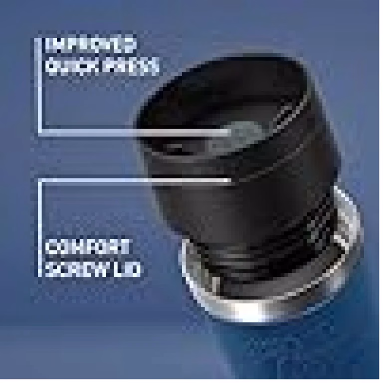 TEFAL Thermal Bottle Travel Mug Classic Dark Blue 0.5L, Comfort Screw Lid, Quick Press Drinkware, Soft-Touch Sleeve, Travel-Ready, Reusable, 100% Leak-Proof, Keeps Drinks Cold (12 hrs) and Hot (6 hrs), 360° Drinking, N2022110 - Image 5