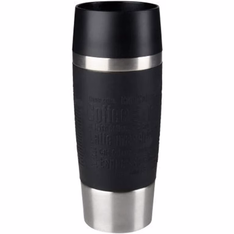 TEFAL Thermal Bottle Travel Mug Classic Black 0.36L, Comfort Screw Lid Drinkware, Quick Press, Soft-Touch Sleeve, Travel-Ready, Reusable, 100% Leak-Proof, Keeps Drinks Cold (8hrs) and Hot (4hrs), 360° Drinking, N2020210 - Image 6