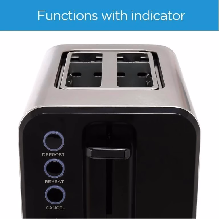 Midea Toaster 2 Slots, 950W With Adjustable Browning Control, Removable Crumb Tray, Automatic Pop Up, Defrost, Warm, Cancel, Auto Power Cut Off Function, 7 Level Settings – MT-RW2L20W - Image 6