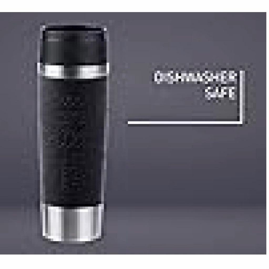TEFAL Thermal Bottle Travel Mug Classic Black 0.5L, Comfort Screw Lid, Quick Press Drinkware, Soft-Touch Sleeve, Travel-Ready, Reusable, 100% Leak-Proof, Keeps Drinks Cold (12 hrs) and Hot (6 hrs), 360° Drinking, N2022010 - Image 3