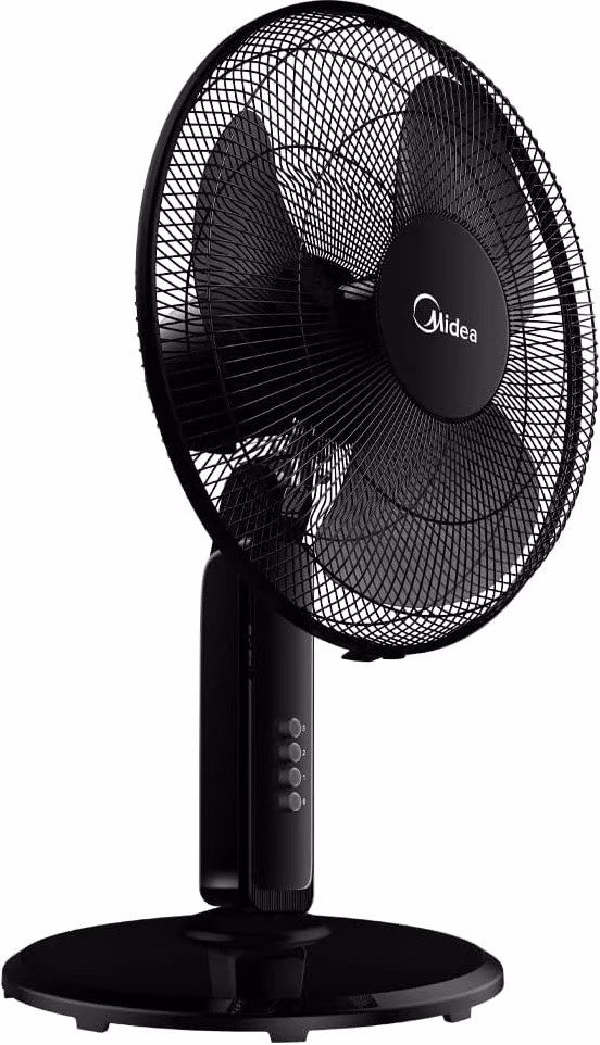 Midea Convertible Pedestal Stand Fan with SQD Motor, FS40-19K, 16 inch, 3D Oscillation Directions, 3 Speed Levels & Adjustable Height, 3 Leaf Blade with 7.5 Hours Timer, Best for Home & Office, Black - Image 3