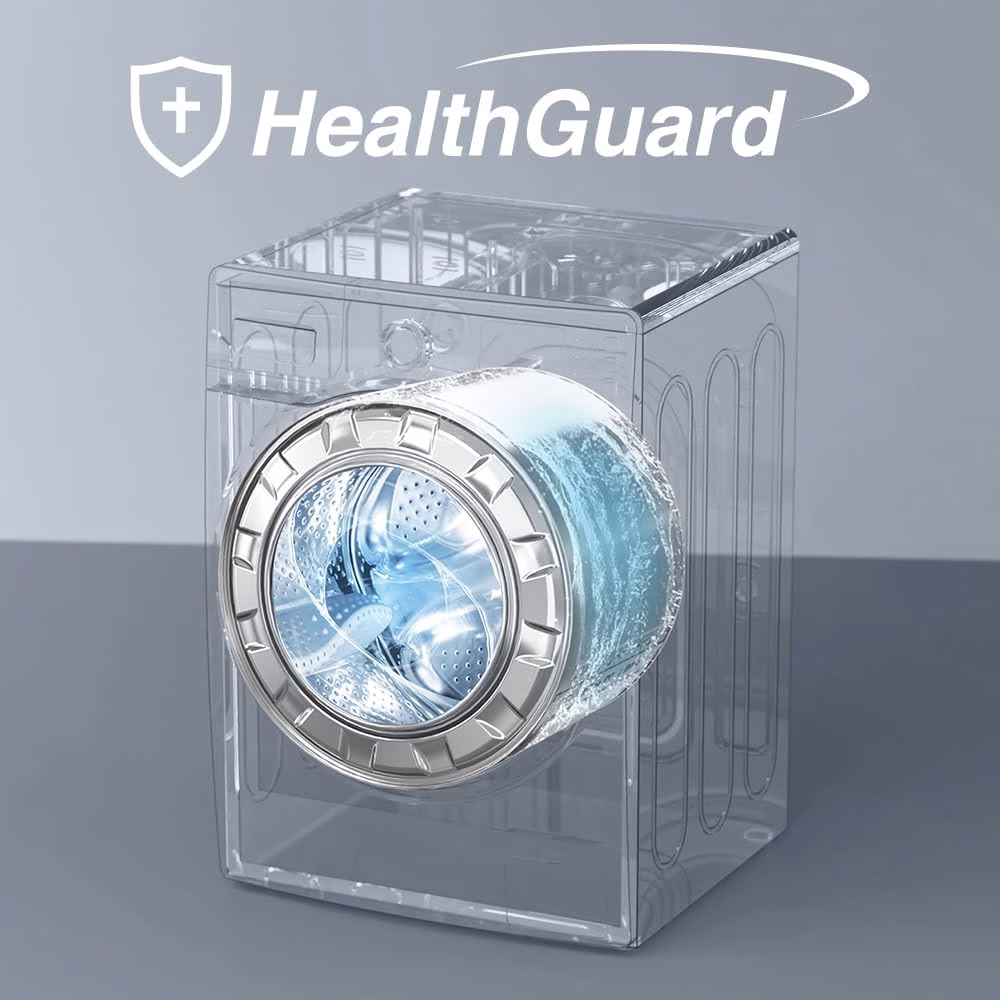 Midea 10KG Front Load Smart Washing Machine with Lunar Dial, 1400 RPM, 14 Programs, Fully Automatic Washer, Digital LED Display, BLDC Inverter, Steam Care, Wi-Fi Connectivity, Titanium MF200W100WBTGCC - Image 13