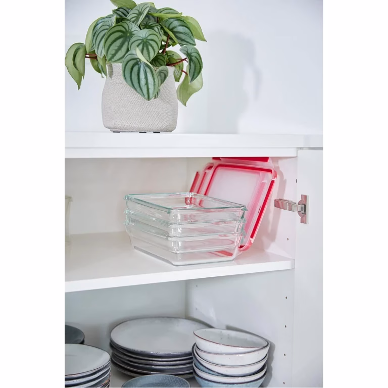 TEFAL 700ml Rectangular Master Seal Fresh Glass, Food Container, Food Storage, Stackable, Compatible with Oven and Freezer, N1040610 - Image 4
