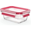 TEFAL 450 ml Rectangular Master Seal Glass Food Container, 15.8 FL.OZ. Food Preservation, Stackable, Microwave and Oven Safe up to 420°C, Leak proof, N1040510