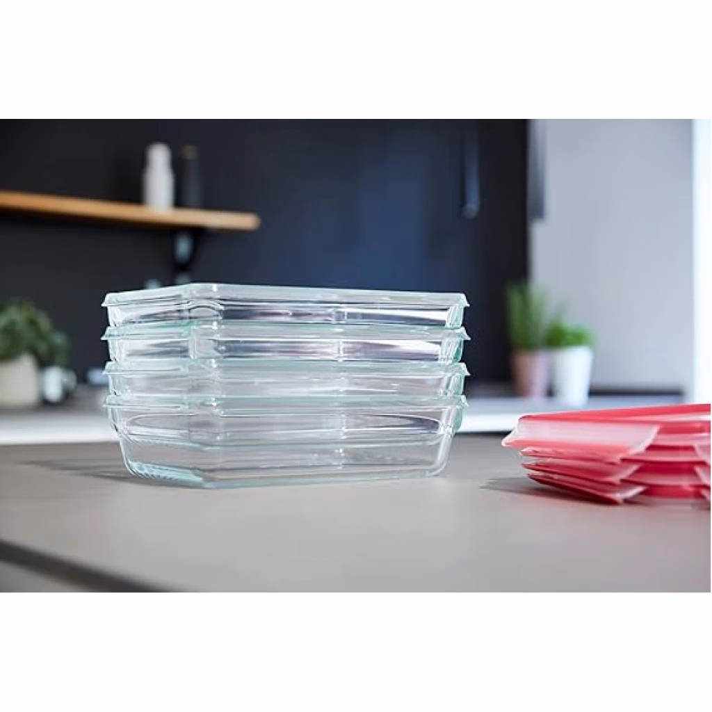 TEFAL 700ml Rectangular Master Seal Fresh Glass, Food Container, Food Storage, Stackable, Compatible with Oven and Freezer, N1040610 - Image 3