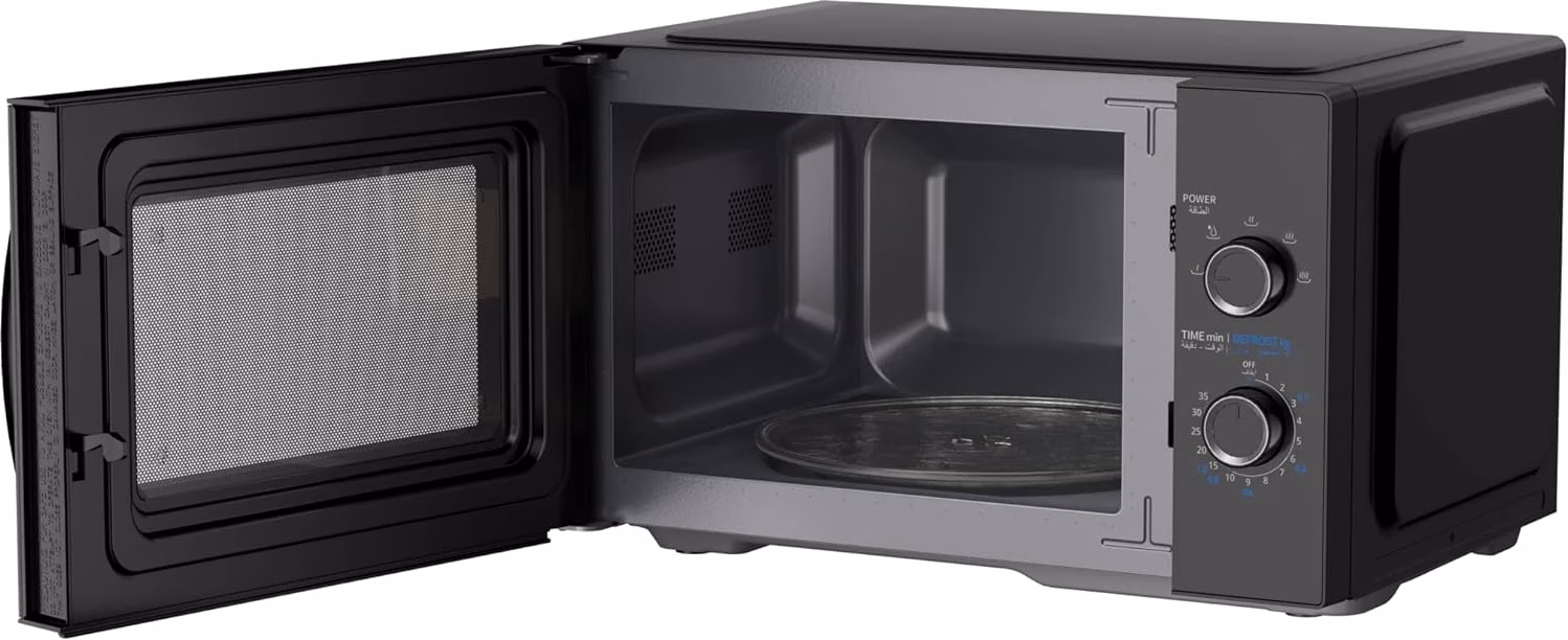 Midea 25 Liters Solo Microwave Oven with 5 Power Levels, 800W, Child-Safety-Lock, Defrost Function, 35 Minutes Timer, Fast Reheat, Pull Open Door Handle, Good for Home & Office, Black, MM8P022KG-BK - Image 2